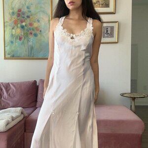 Baby Pink Satin Slip Dress